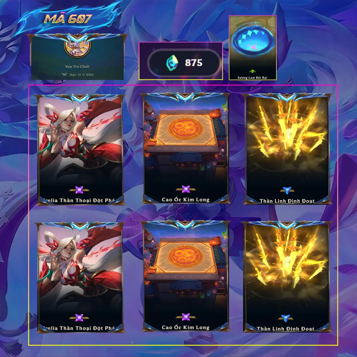 Tài khoản game: 607