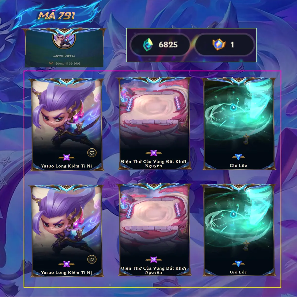 Tài khoản game: 791