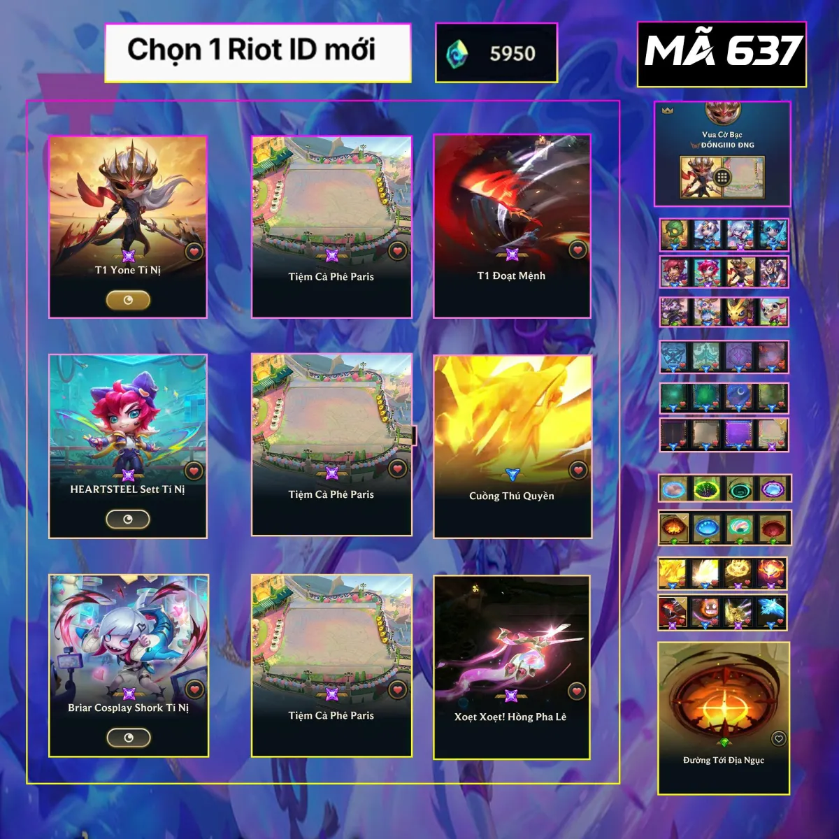 Tài khoản game: 637